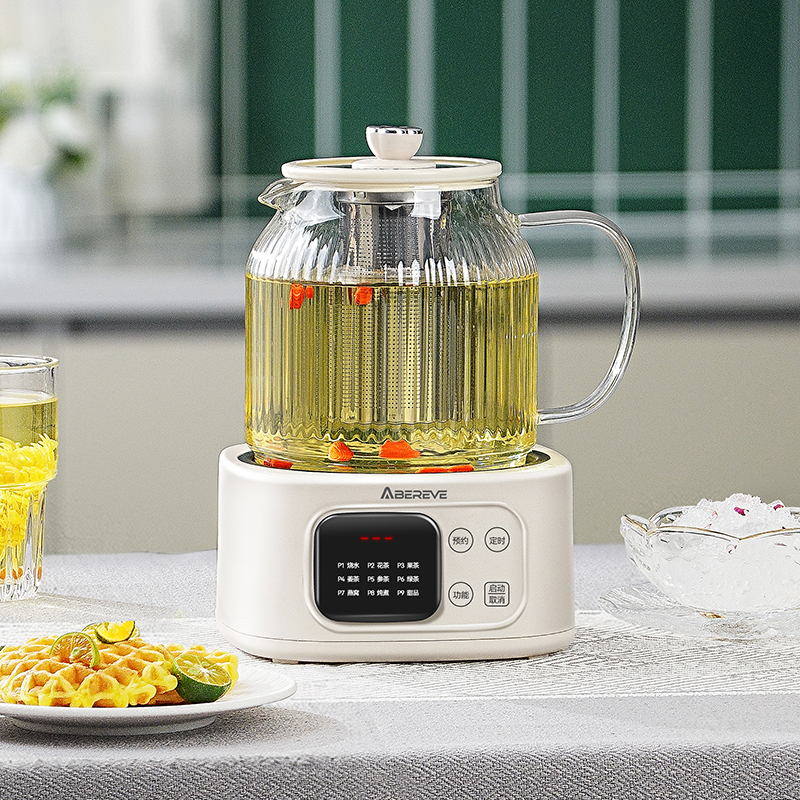 艾贝丽花茶壶(带茶漏)ABL-HCH129 玻璃电热煮茶器
